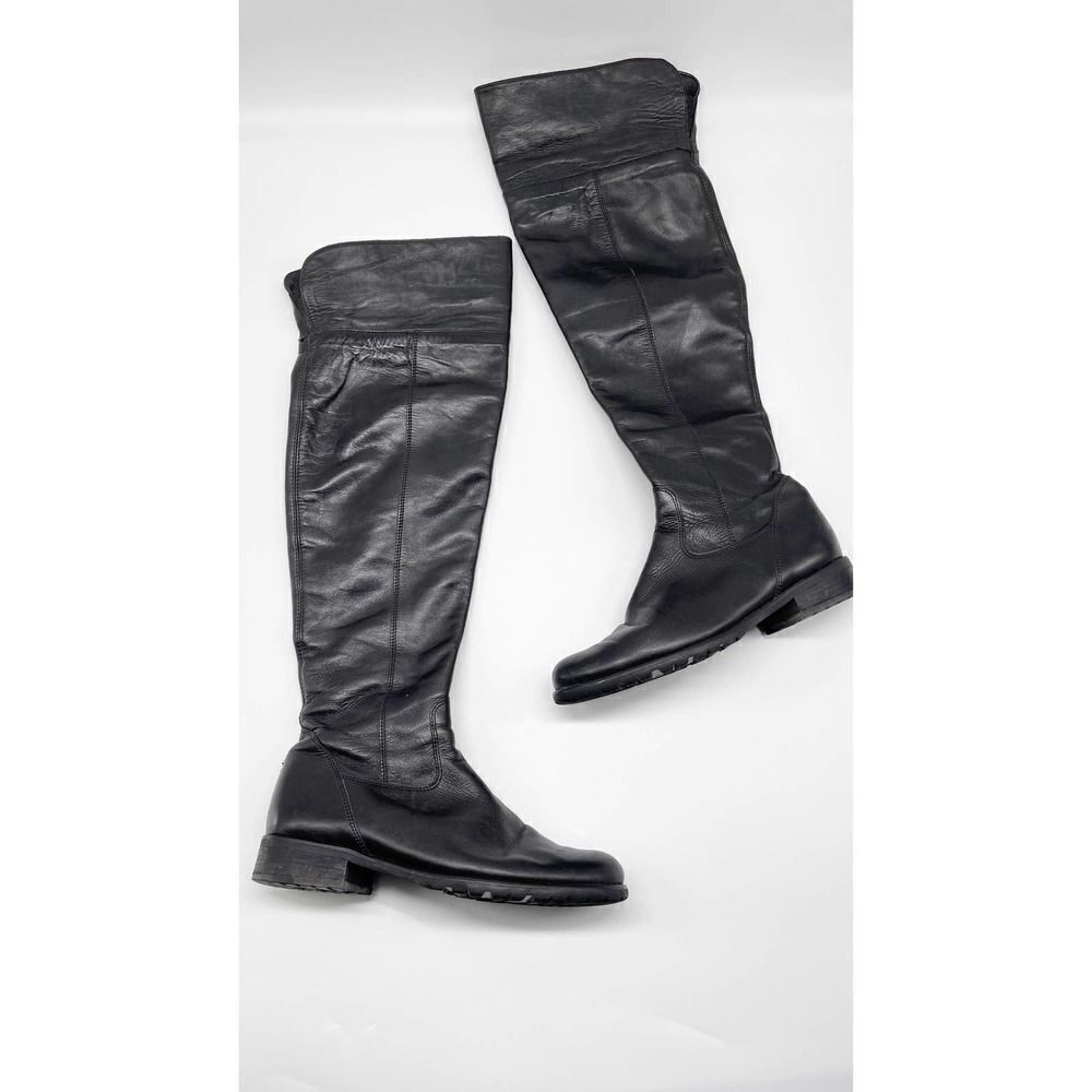 GABOR Black Leather High Boots 